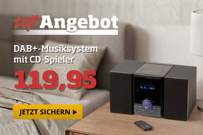 Topangebot - DAB+-Musiksystem mit CD-Spieler
